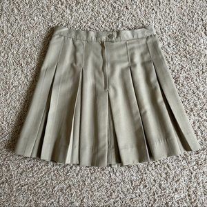 Academic Outfitters khaki pleated skirt